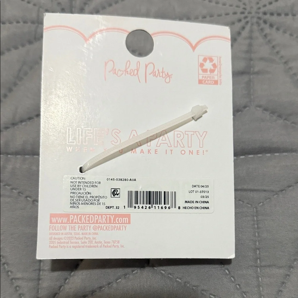 Packed Party Pearl-Embellished Football Hair Clip